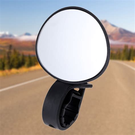 Cycling Bike Bicycle Handlebar 360 Degree Rotate Rear View Mirror Black