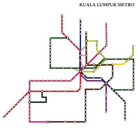 Karte Der U Bahn Von Kuala Lumpur Premium Vektor