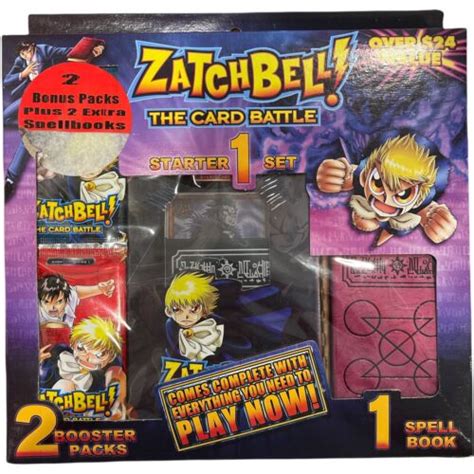 Zatchbell The Card Battle Starter Set Ccg With Booster Packs