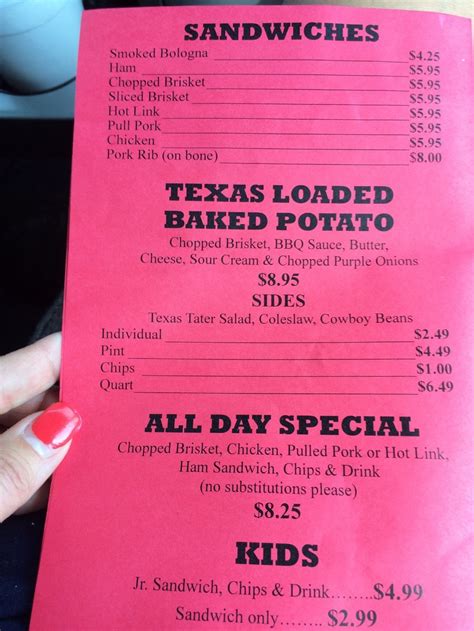 Shorty`s BBQ Menu, Reviews and Photos - 780 US Highway 80 E, Sunnyvale, TX 75182-9262 , Sunnyvale