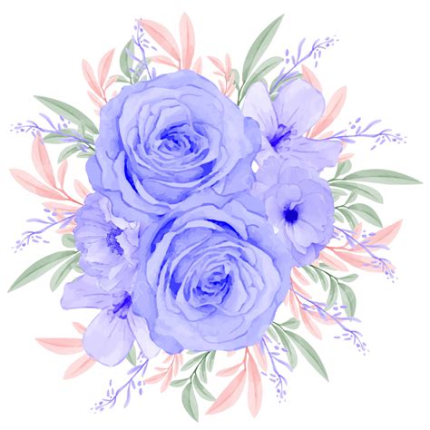 Elegante Ramo De Flores De Acuarela Png Flor De Acuarela Ramo De Flores Ramo Elegante Png Y