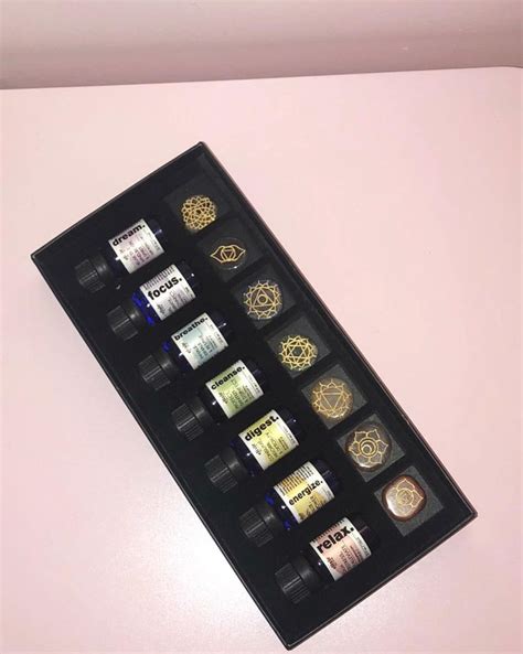 The Chakra Set 7 Healing Essential Oil Blends And Natural Stones