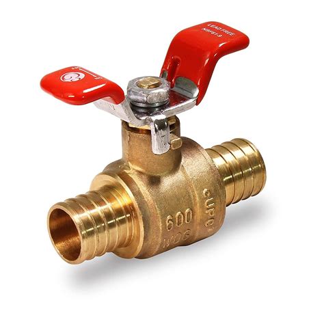 1 Inch Full Port Pex Barb Ball Valve Water Shut Off With Tee Handle Brass 804595994764 Ebay