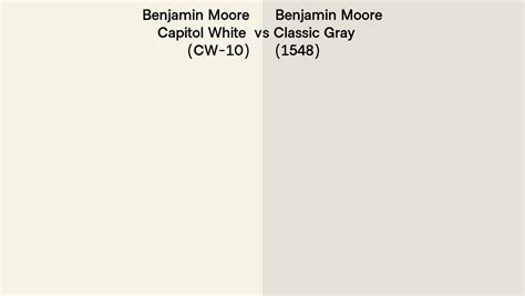 Benjamin Moore Capitol White Vs Classic Gray Side By Side Comparison