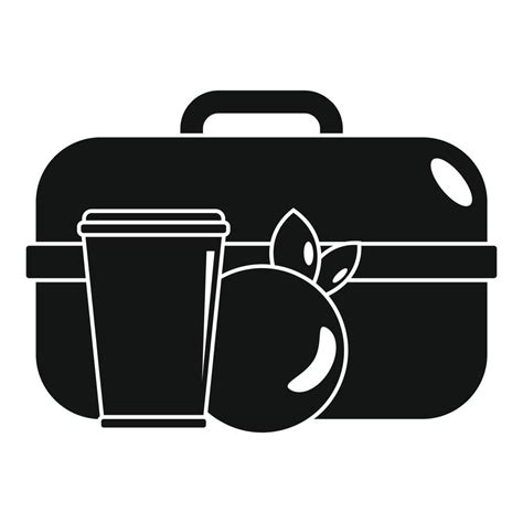 Apple Lunch Box Icon Simple Style 14566176 Vector Art At Vecteezy