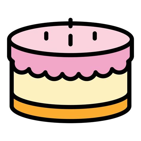 Cream Cake Icon Color Outline Vector 19189252 Vector Art At Vecteezy