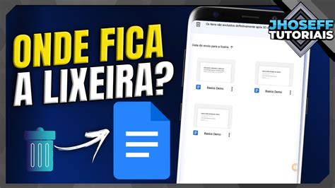 Onde Fica A Lixeira Do Google Docs Atualizado Youtube