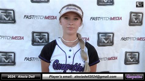 2024 Alexia Dell 4 5 Gpa Catcher And Third Base Softball Skills Video