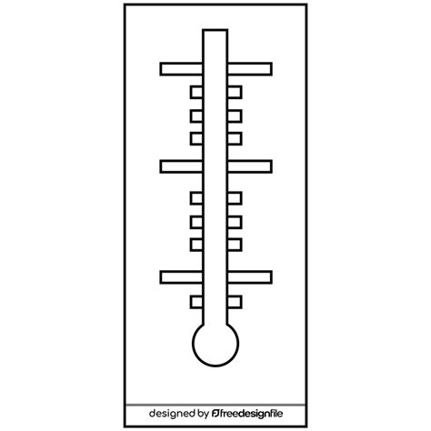 thermometer illustration black  white clipart