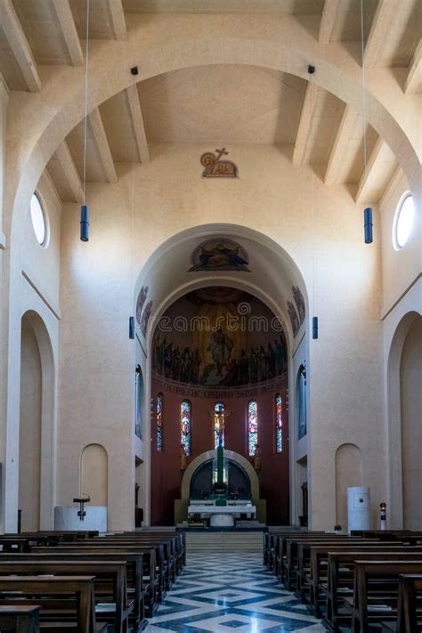 Interior of St Thomas the Apostle Church in Bergamo Italy on October 5 ...