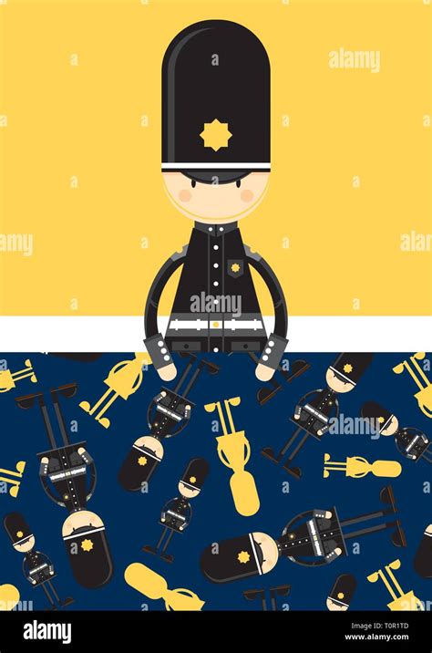 Cute Cartoon Policeman Illustration Stock Vector Image & Art - Alamy