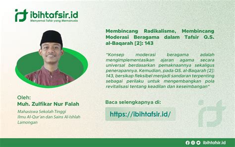 Membincang Radikalisme Membincang Moderasi Beragama Dalam Tafsir Q S