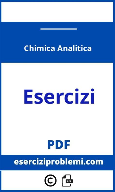 Chimica Esercizi E Problemi Di Chimica Con Soluzioni