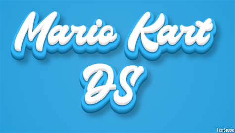 Mario Kart Ds Text Effect And Logo Design Videogame