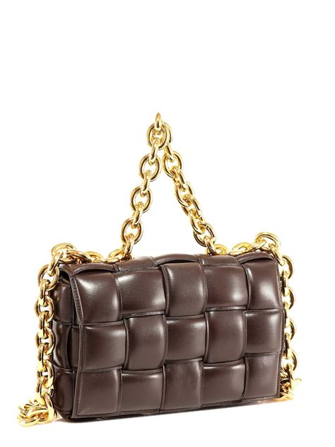 Bottega Veneta Leather The Chain Cassette Shoulder Bag In Brown Lyst