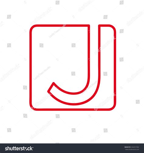 Vector Initial Letter J Sign Made Stock Vector Royalty Free 344251502