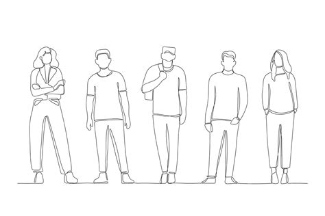 Free Vector | Hand drawn crowd drawing illustration