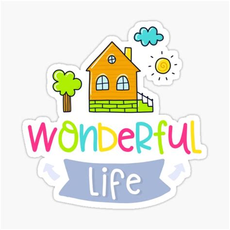 Wonderful Life Fancy Doodle Sticker For Sale By Aftermasterfx