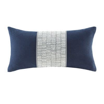 N Natori Nara Oblong Throw Pillow In Navy Bed Bath Beyond Pillows