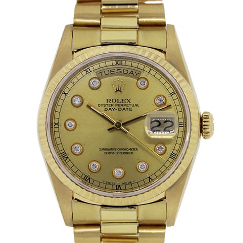 Rolex President Double Quick-Set 18238 18k Yellow Gold Watch