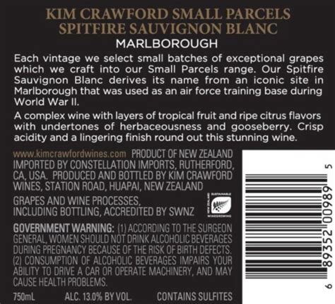 Kim Crawford Small Parcels Spitfire Sauvignon Blanc 750 Ml Fred Meyer