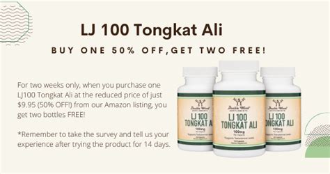 Double Wood Supplements Lj100 Tongkat Ali Special Buy One 50 Off Get