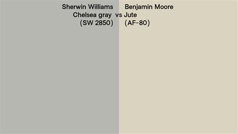 Sherwin Williams Chelsea Gray Sw Vs Benjamin Moore Jute Af