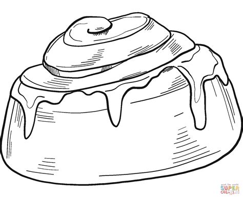 Cinnamon Roll coloring page | Free Printable Coloring Pages