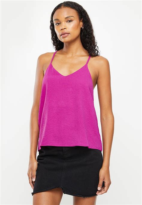 V Neck Cami Cerise Pink Dailyfriday T Shirts Vests Camis