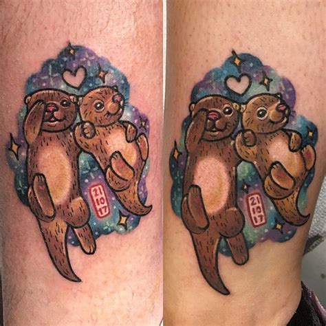 Matching Otters From Yesterday Matchingtattoos Coupletattoos