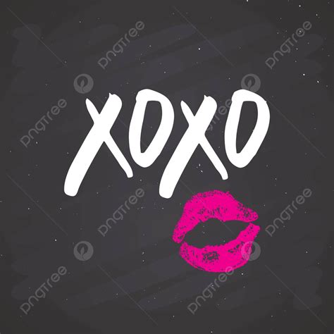 Xoxo Written In Lip Shape