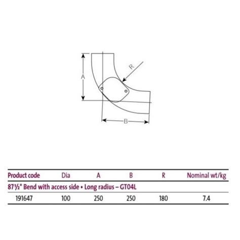 Saint Gobain Pam Uk Timesaver Cast Iron Soil Long Radius Degree