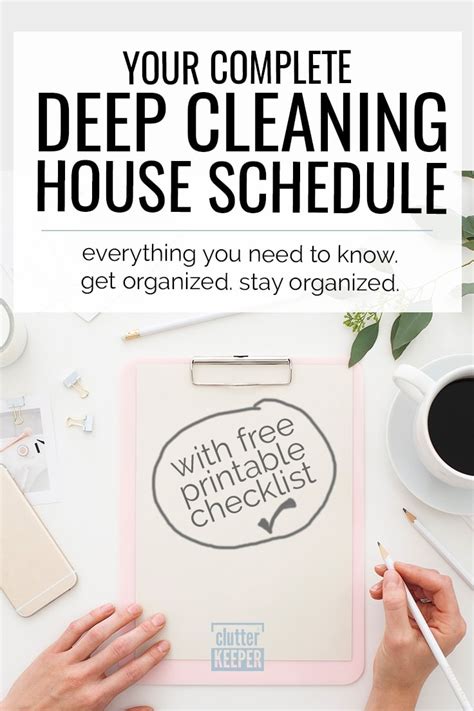 Deep House Cleaning Checklist Printable