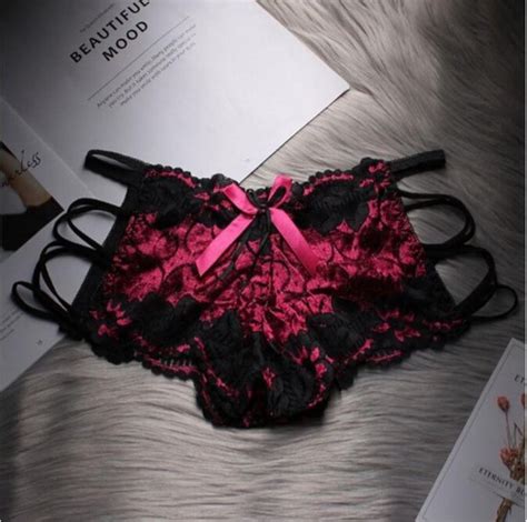 3 Stuks Sexy Stijlvolle Lingerie Kanten Ondergoed G String Hoge Taille Cerise Bol