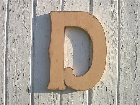 Wooden Wall Hanging Personalized Letter D 12 by LettersofWood