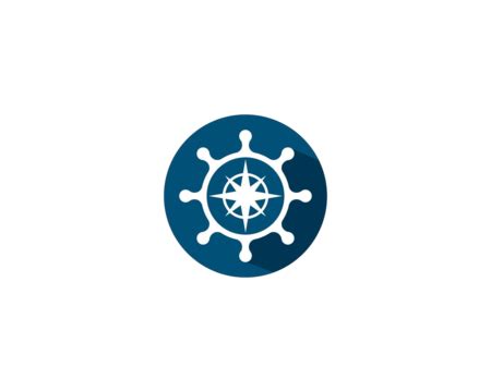 Illustration Template Of A Vector Icon For Ship Navigation And Steering