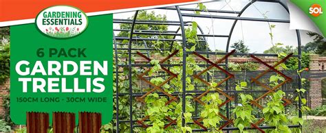 6pk Garden Trellis For Climbing Plants 150cm X 30cm Expanding Garden