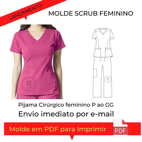 Molde Pdf Scrub Pijama Cir Rgico P Ao Gg Por E Mai Ref