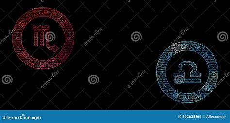 Scorpio and Libra Compatibility Stock Illustration - Illustration of ...