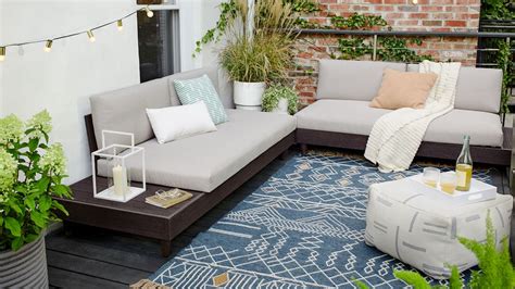 Portside Low Outdoor Piece L Shaped Sectional W Corner Coffee Table