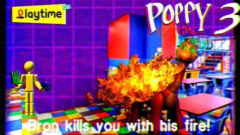 Poppy Playtime Chapter 3: BRON Throws Fire & Kills us VHS Tape! | Bron ...