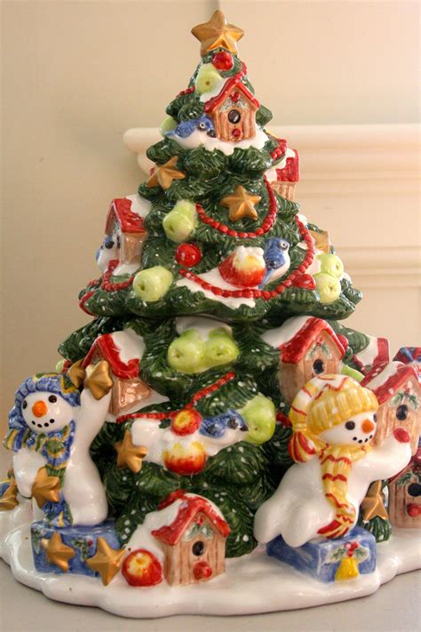 COOKIE JAR CHRISTMAS Tree Vintage Fritz And Floyd Etsy