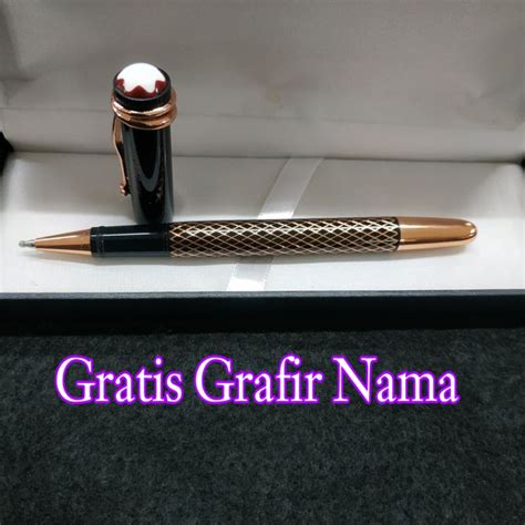 Jual Pulpen Mewah Montblanc Sign Pen Rollerball Exclusive Gratis Grafir