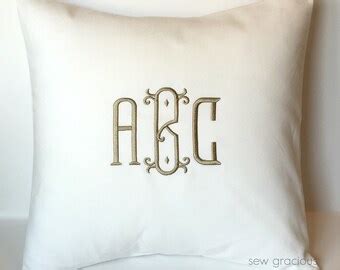 MONOGRAM PILLOW COVERS COCKTAIL NAPKINS LINENS By SewGracious