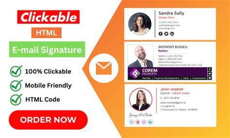 Create Clickable Html Email Signature And Gmail Signature By Easy