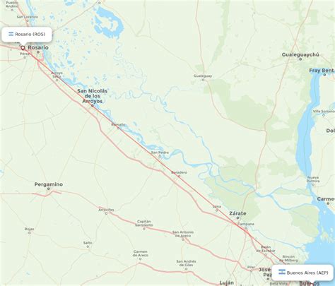 All Flight Routes From Buenos Aires To Rosario AEP To ROS Flight Routes