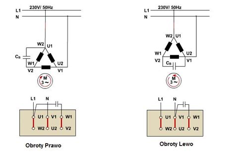 jak podłączyć silnik 3 fazowy na 1 fazę dwa kierunki pracy
