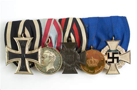 Original Third Reich German Five Place Medal Bar Epic Artifacts