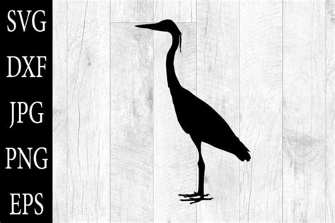 Great Blue Heron Silhouettes Svg Eps Png Graphic By Aleksa Popovic · Creative Fabrica