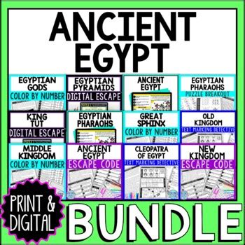 Ancient Egypt Bundle Escape Room Reading Comprehension Text Marking